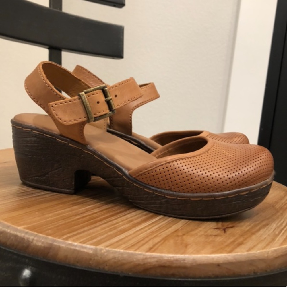 B.O.C Brown Wedge Clogs